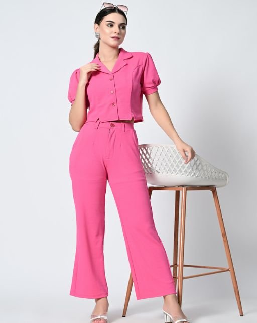 women-coller-top -cord-set-1