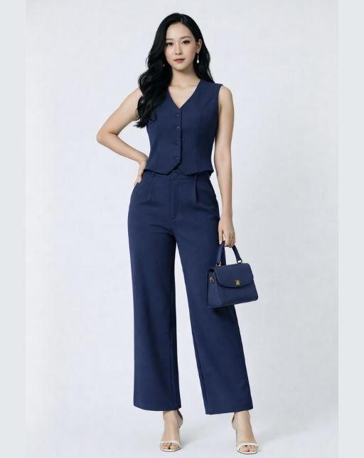 women-seleeve-less-cord-set