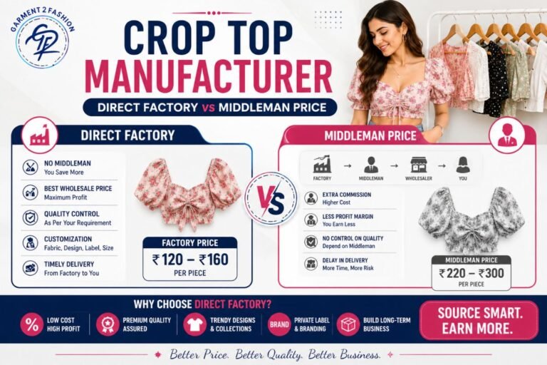 Crop Top Manufacturer — Direct Factory vs Middleman Price